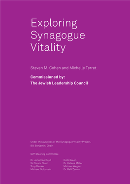 Exploring Synagogue Vitality