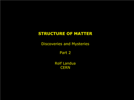 Structure of Matter