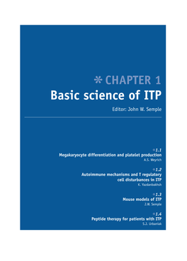 Basic Science of ITP