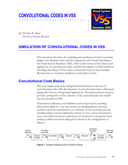 Convolutional Codes in Vss