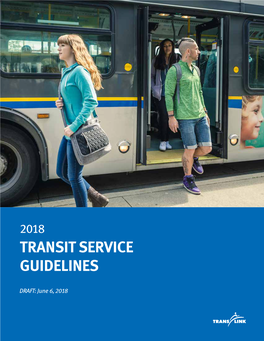 2018 Transit Service Guidelines