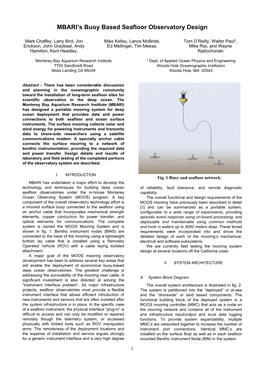 MBARI's Buoy Based Seafloor Observatory Design (PDF)