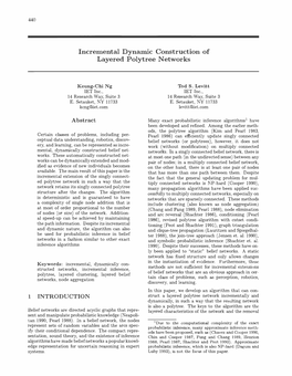 Incremental Dynamic Construction of Layered Polytree Networks )