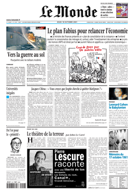 LE MONDE/PAGES&lt;UNE&gt;