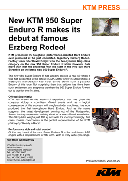 New KTM 950 Super Enduro R Makes Its Debut at Famous Erzberg Rodeo!