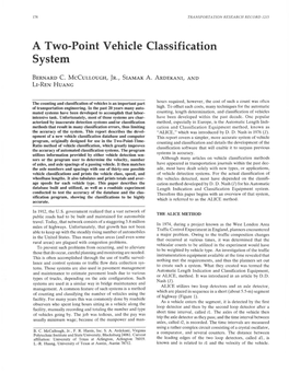 A Two-Point Vehicle Classification System