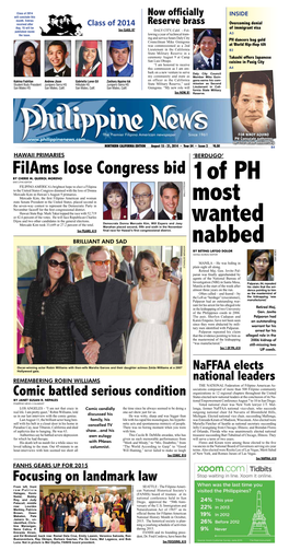 Filams Lose Congress Bid by Cherie M