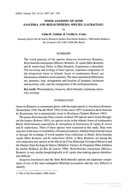 Downloaded from Brill.Com10/07/2021 06:20:25PM Via Free Access 248 IAWA Journal, Vol