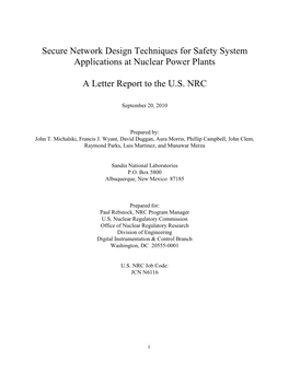 Secure Network Design Techniques for Safety System Applications at Nuclear Power Plants