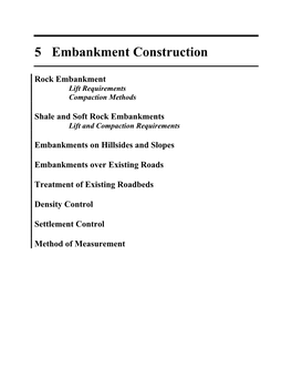 5 Embankment Construction