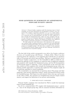 Some Questions on Subgroups of 3-Dimensional Poincar\'E Duality Groups