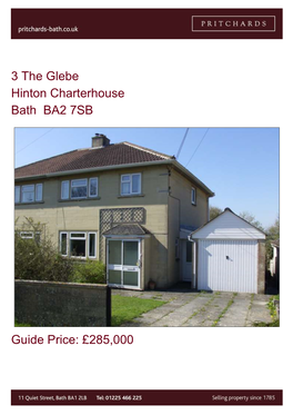 3 the Glebe Hinton Charterhouse Bath BA2 7SB