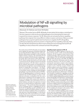 Modulation of NF-Κb Signalling by Microbial Pathogens
