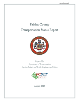 Fairfax County Transportation Status Report August 2017