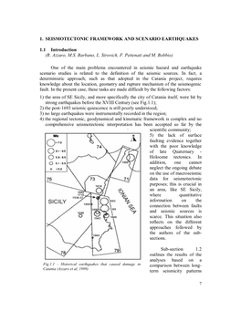 1. Seismotectonic Framework and Scenario Earthquakes