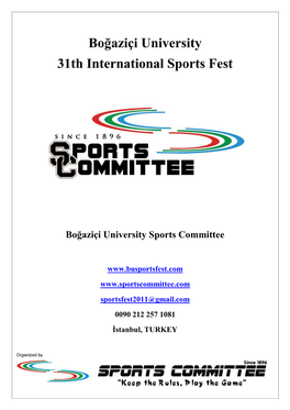Boğaziçi University 31Th International Sports Fest