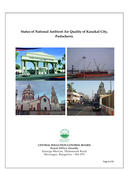 Status of National Ambient Air Quality of Karaikal City, Puducherry