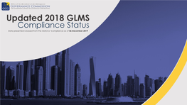 Updated 2018 GLMS Compliance Status Data Presented Is Based from the Goccs’ Compliance As of 06 December 2019 Updated 2018 GLMS Compliance Status