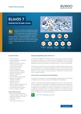 Elinos Product Overview