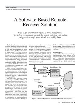 A Software-Based Remote Receiver Solution