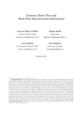 Currency Order Flow and Real-Time Macroeconomic Information∗
