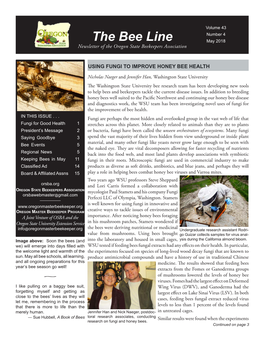 The Bee Line May 2018 Newsletter of the Oregon State Beekeepers Association