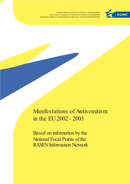 Manifestations of Antisemitism in the EU 2002 - 2003