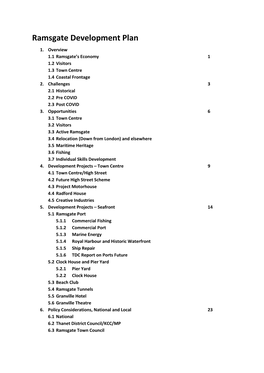 Ramsgate Development Plan 1