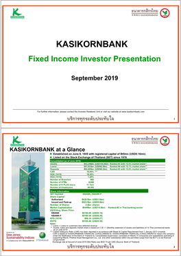 Fixed Income Investor Presentation