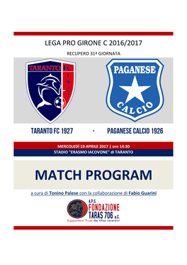 Match Program