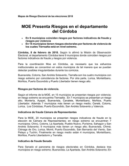 Comunicado Mre Córdoba