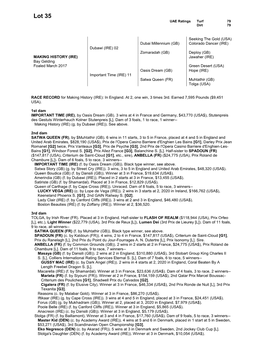 Lot 35 UAE Ratings Turf 79 Dirt 79