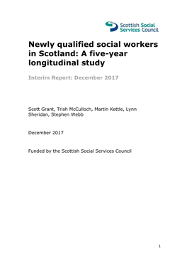 Newly Qualified Social Workers in Scotland: a Five-Year Longitudinal Study