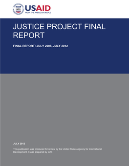 Justice Project Final Report