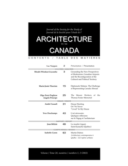 Architecture Canada