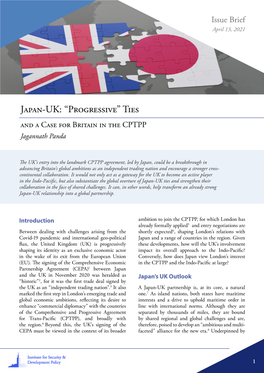 Japan-UK: “Progressive” Ties and a Case for Britain in the CPTPP, April