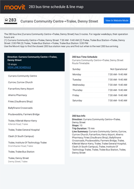 283 Bus Time Schedule & Line Route