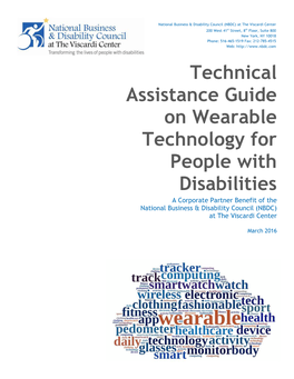 Technical Assistance Guide on Wearable Technology for People