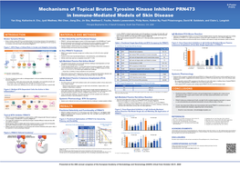 Mechanisms of Topical Bruton Tyrosine Kinase Inhibitor PRN473 P1572 in Immune‑Mediated Models of Skin Disease Yan Xing, Katherine A