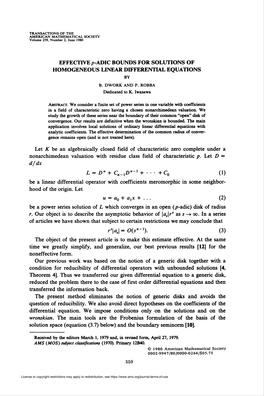 R'kj.Oti-1). (3) the Object of the Present Article Is to Make This Estimate Effective