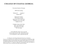 CCGA Catalog 2009-2010