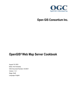 Opengis® Web Map Server Cookbook