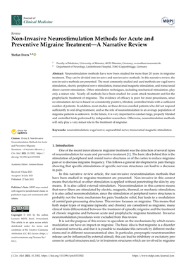 Non-Invasive Neurostimulation Methods for Acute and Preventive Migraine Treatment—A Narrative Review