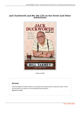 Jack Duckworth and Me: My Life on the Street and Other Adventures