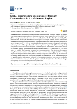 Global Warming Impacts on Severe Drought Characteristics in Asia Monsoon Region