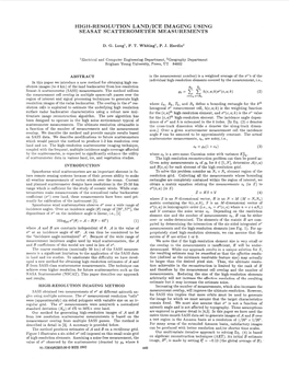 High-Resolution Land/Ice Imaging Using Seasat Scatterometer Measurements