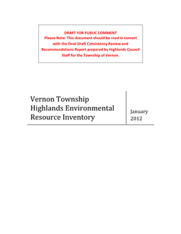 Highlands Environmental Resource Inventory