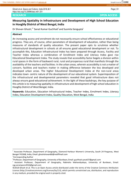 RESEARCH OPEN ACCESS Measuring Spatiality In