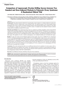 Ghasemi Gh. Comparison of Laparoscopic Ovarian Drilling