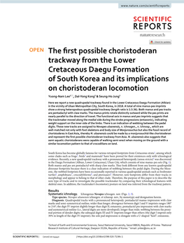 The First Possible Choristoderan Trackway from the Lower